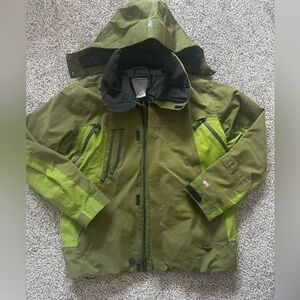 Team venom spider ski snowboarding jacket size large olive green